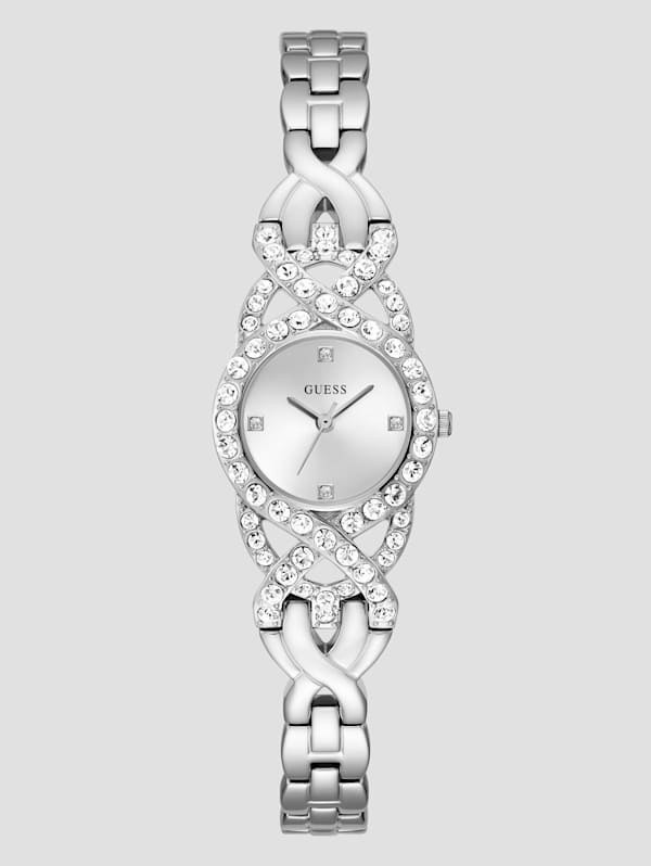 Guess women's stainless steel crystal watch store
