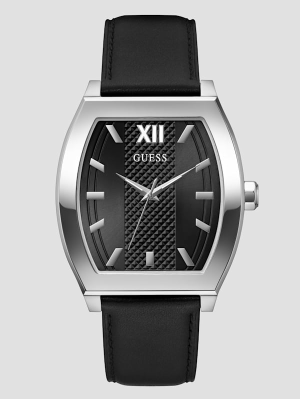 Guess watch men's leather strap outlet