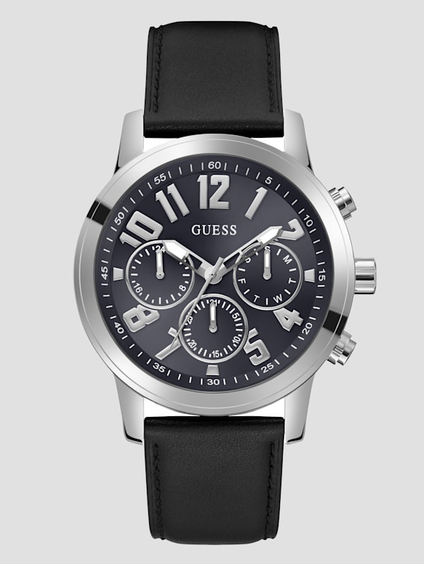 Guess watch leather hot sale