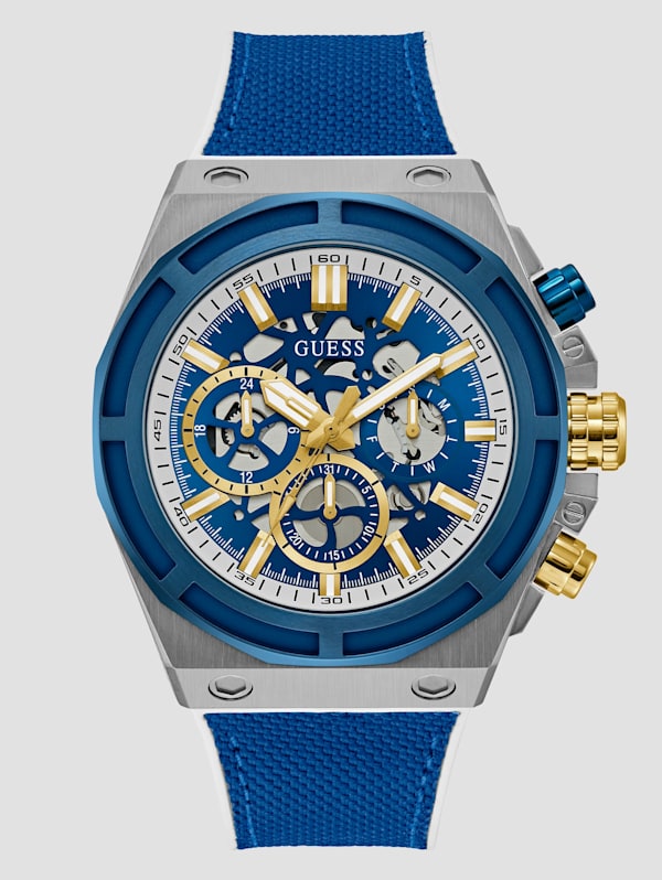 Guess watch gold and blue hotsell