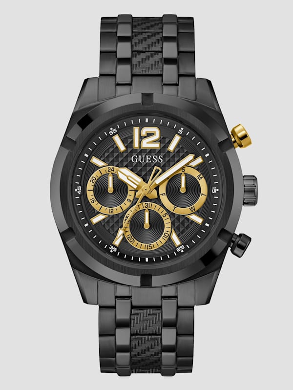 Black Chronograph Watch GUESS