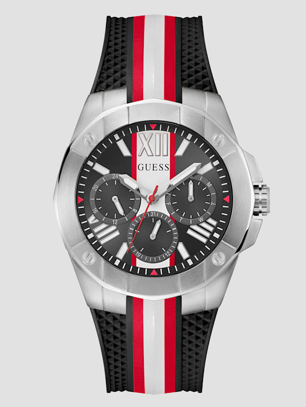 Silver-Tone Chronograph Watch