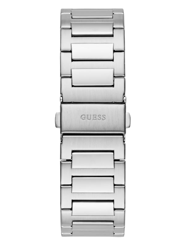 GUESS Silver Tone And Green Analog Watch Green