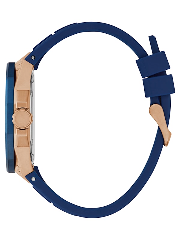 Rose Gold Tone Silicon Chronograph Watch