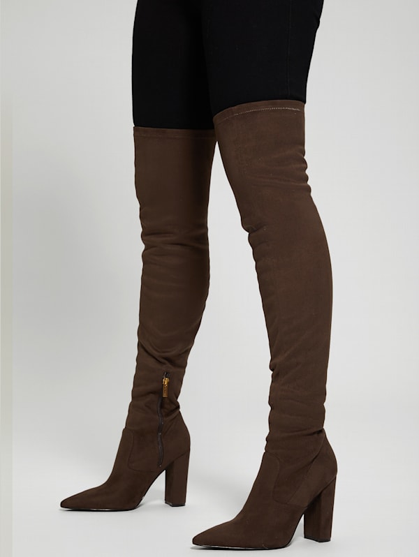 Bottes au dessus du genou en similisuede Abetter GUESS Canada