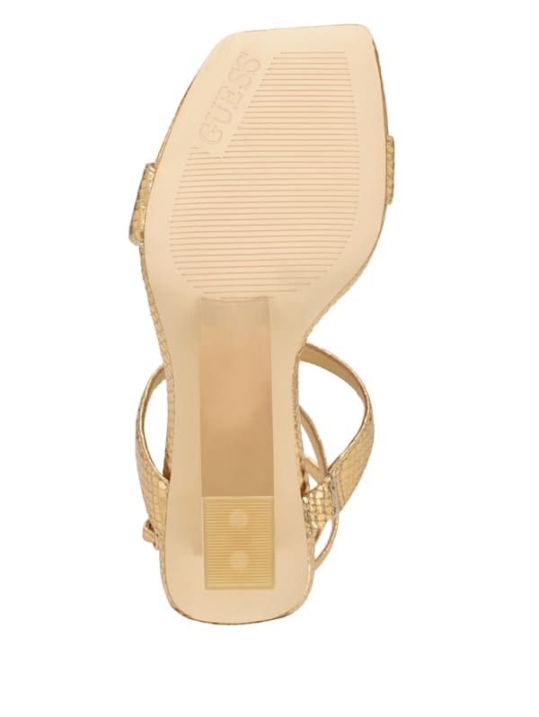 Guess gold wedges top