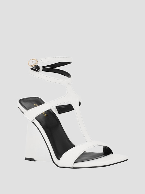 Guess white wedge sandals on sale