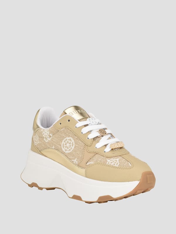 Guess gold sneakers sale