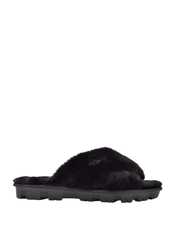 Crisscross Fur Slipper GUESS