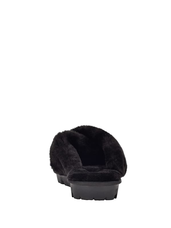Guess buffie faux fur slide sandals hot sale