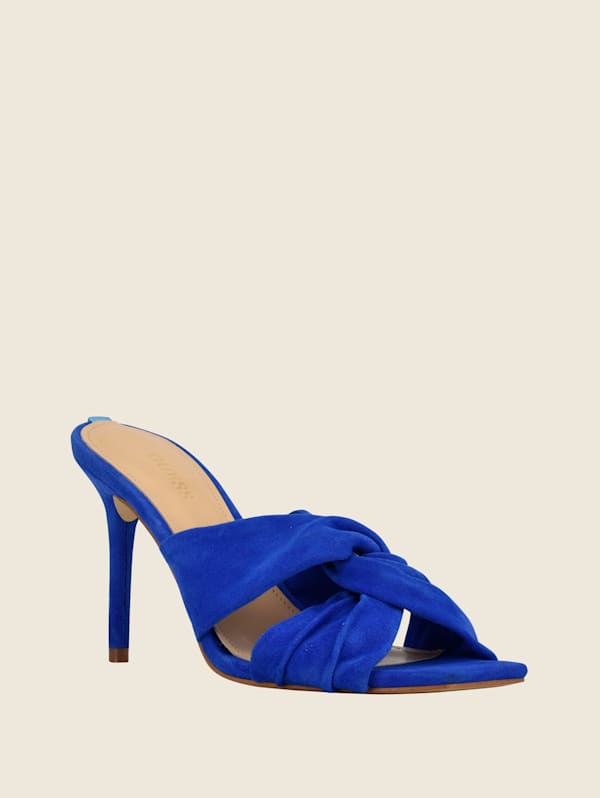 Daiva Knotted Heeled Mules GUESS
