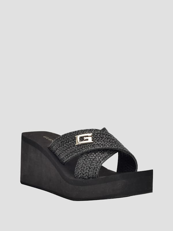 Danvi Braided Wedge Sandals | GUESS