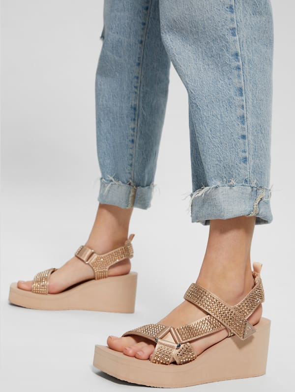 Guess rhinestone sandals clearance