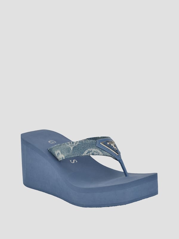 Guess denim sandals discount