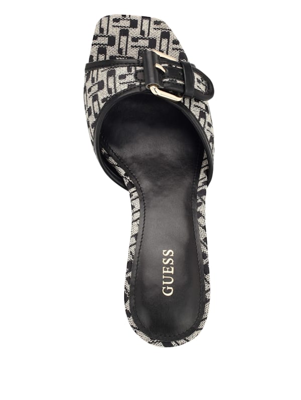 Dista Buckled Logo Kitten Heels GUESS