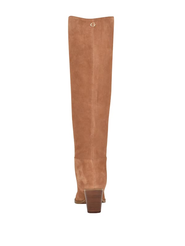 Brown tan knee high boots top