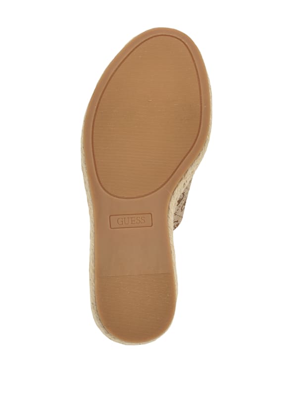 GUESS Evba Espadrille Wedges Brown 6