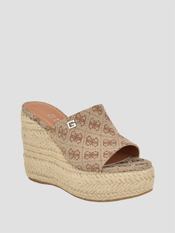 Guess tan wedges on sale