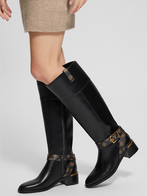 Guess black riding boots hotsell