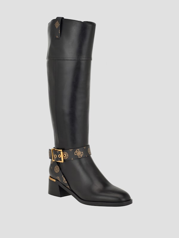 Guess black riding boots top