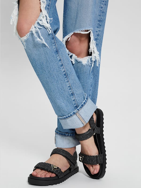 Guess leather sandals deals