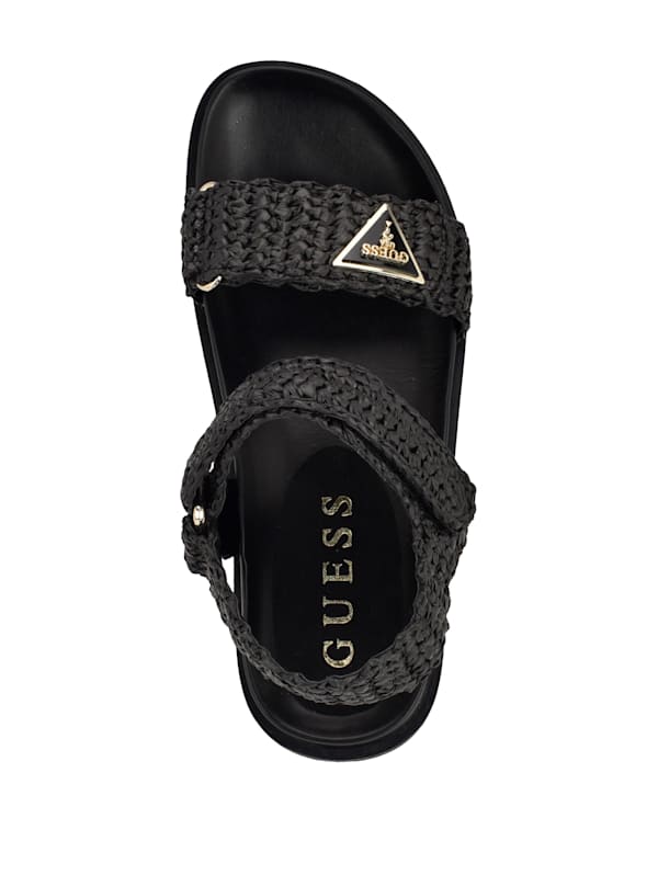 GUESS Fabrica Woven Sandals Black 6