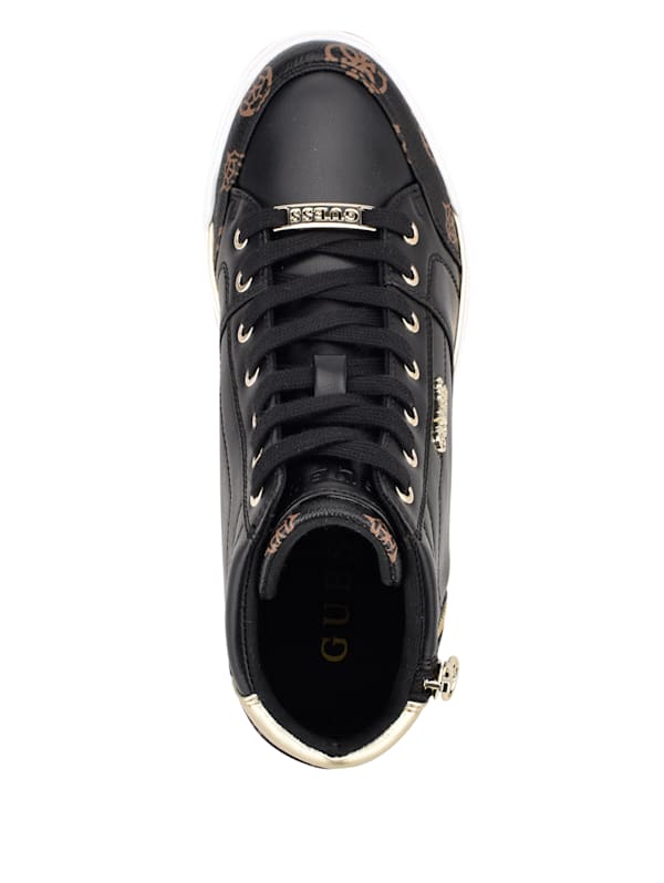 Guess black wedge sneakers cheap