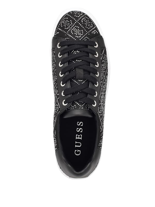 Gelsen Rhinestone Logo Low-Top Sneakers | GUESS Canada