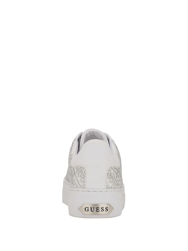 Gelsen Rhinestone Logo Low Top Sneakers GUESS Canada