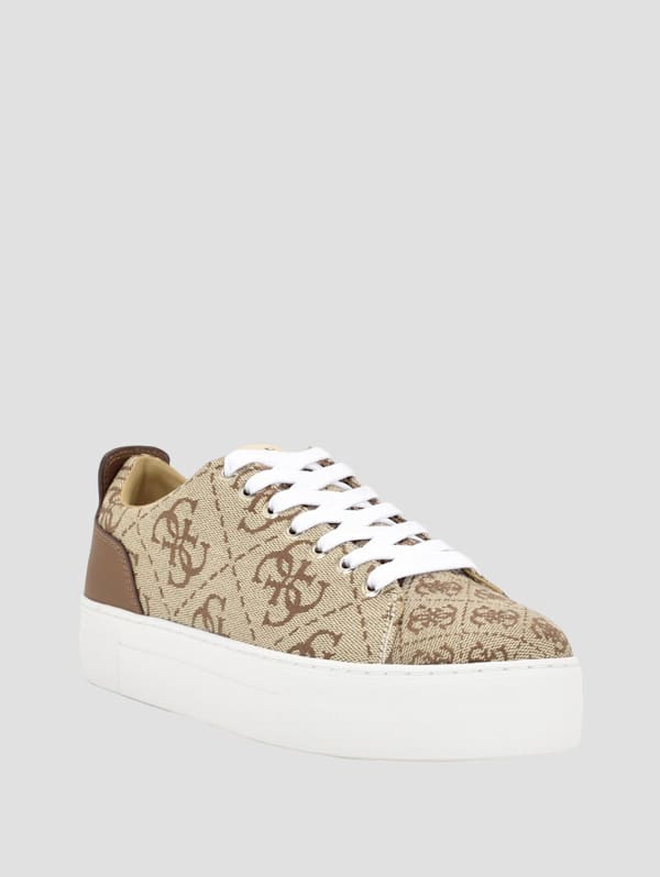 Giaa Logo Print Low Top Sneakers GUESS Canada