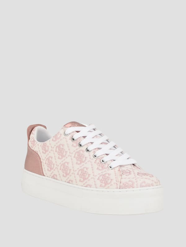 Giaa Logo Print Low Top Sneakers GUESS Canada