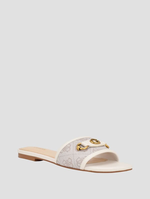 Guess white slides deals