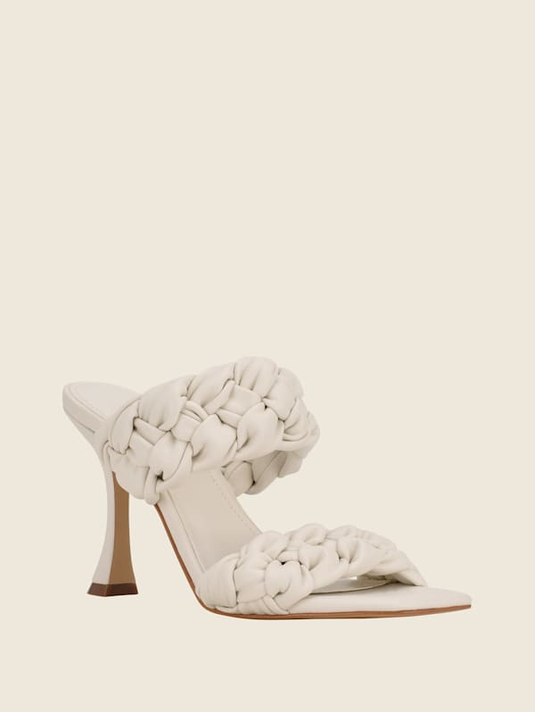 Harlie Braided Heeled Mules GUESS Factory