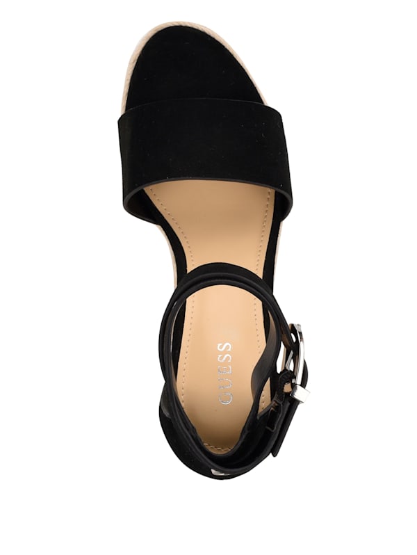 Hidy Suede Espadrille Wedges GUESS