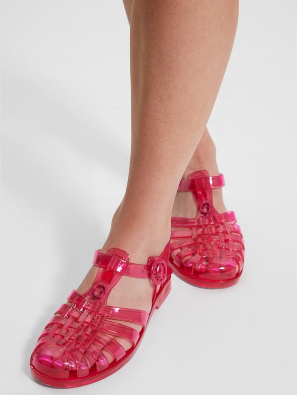 Guess jelly sandals deals