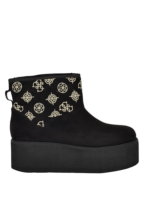 Jilla Platform Faux Suede Booties GUESS Canada