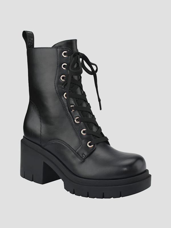 Juel Lace Up Booties GUESS