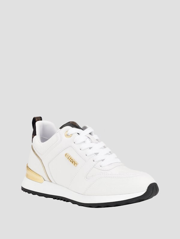 Guess white and gold trainers outlet