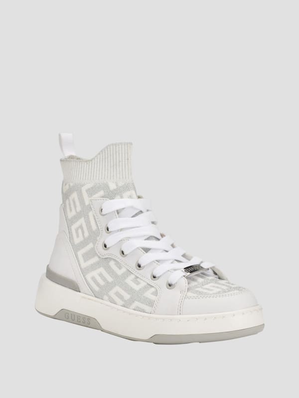 Knit high top sneakers shop