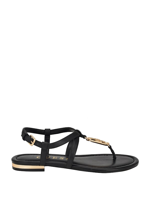 Black t strap sandals on sale