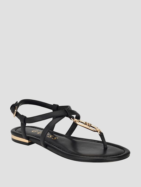 Meaa Chain T Strap Sandals GUESS Canada
