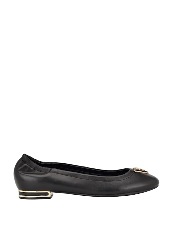 Triangle Black Ballet Flats GUESS
