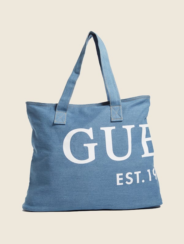 Guess USA Tote Bag - Tote Bags Light Blue One Size