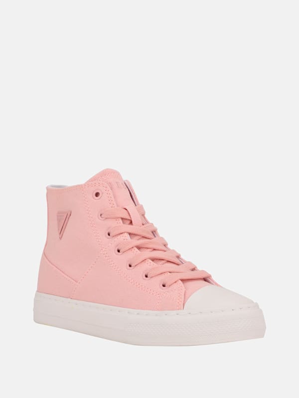 Womens pink canvas sneakers sale
