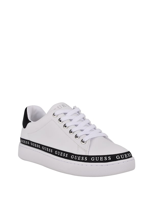 Rinzed Logo Trim Low Top Sneakers GUESS Canada
