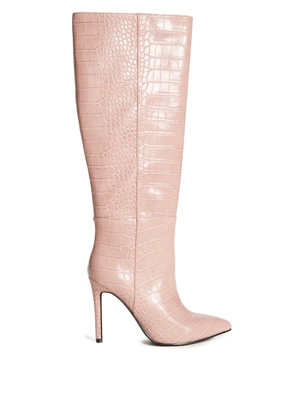Pink new arrivals knee boots