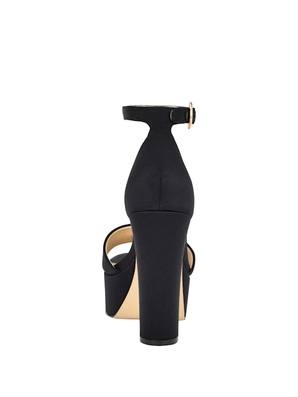 Setone Satin Signature Platform Heels GUESS Canada