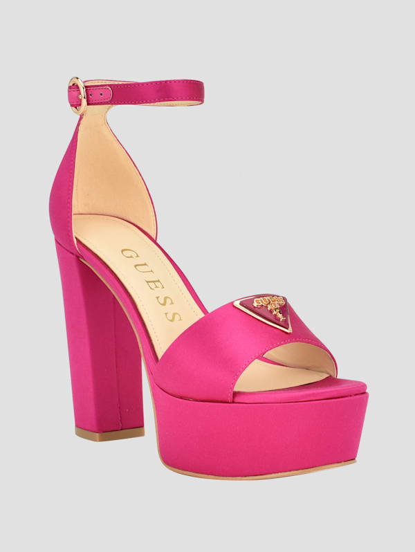Setone Satin Signature Platform Heels GUESS