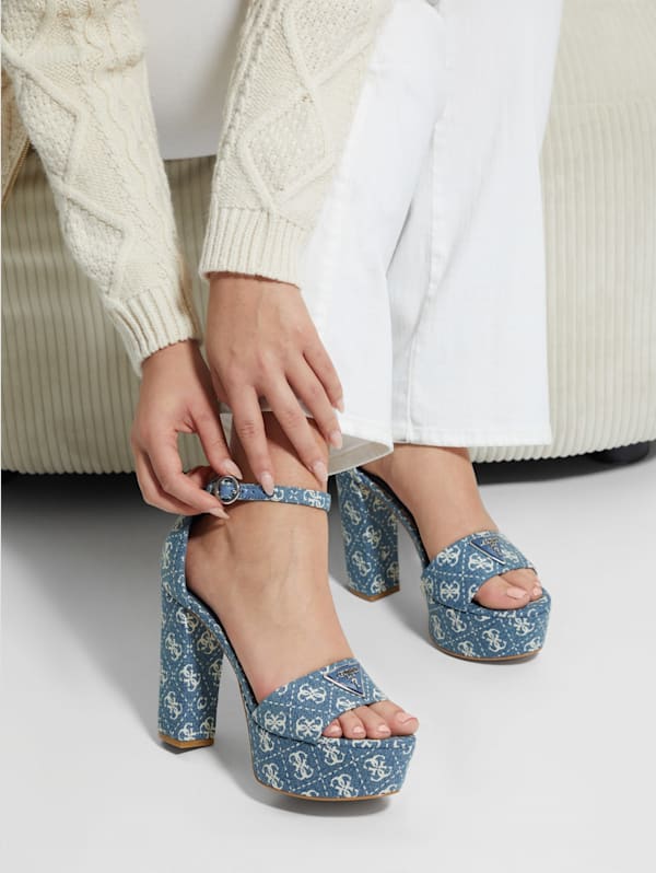 Guess store denim shoes
