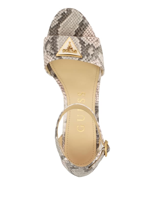 Guess hot sale snakeskin sandals